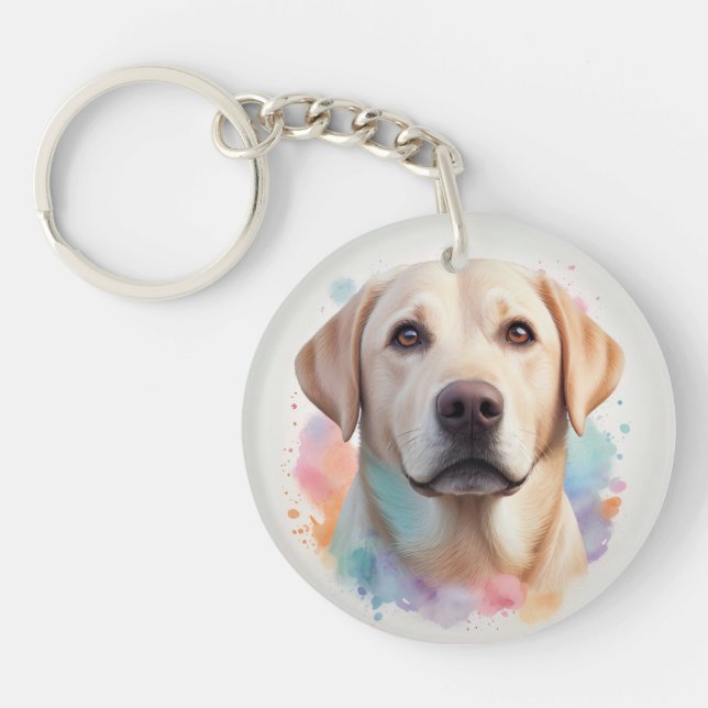 Porte-clefs Oeuvre de l'artiste Pastel Magic Labrador Retrieve (Devant)