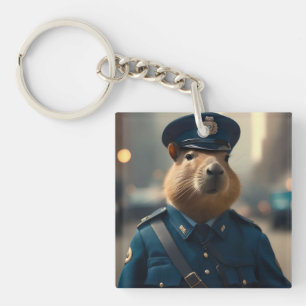 Porte-clefs Officier Capybara : Garder la paix,