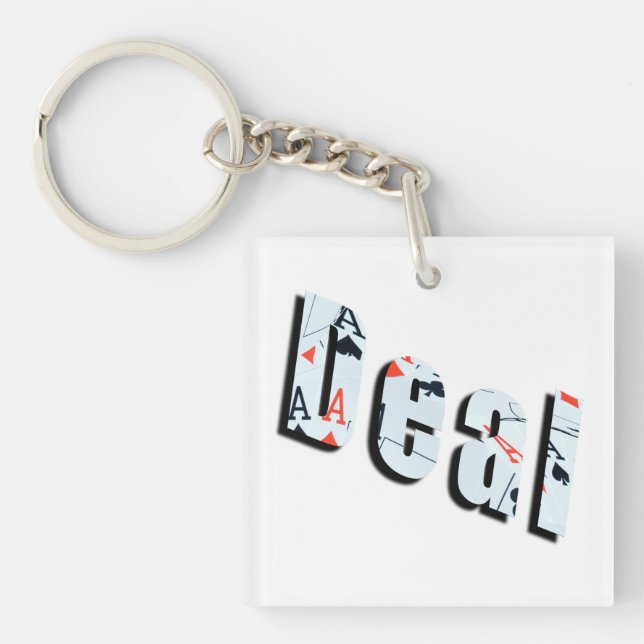 Porte-clefs Offre: Logo d'image de poker réalisé avec des As, (Devant)