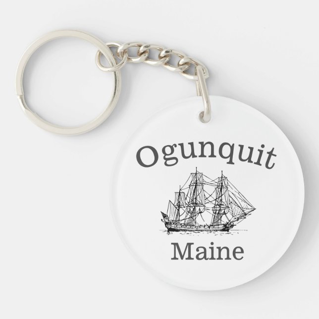 Porte-clefs Ogunquit Maine Clipper Ship (Devant)