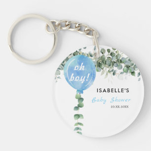 Porte-clefs Oh Boy ballon verdure eucalyptus shower bébé