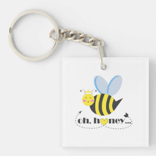 Porte-clefs Oh Honey Valentines reine Bee caractère avec tiara
