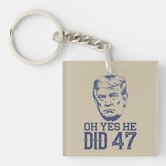 Porte-clefs Oh Oui Il A Fait 47 Trump 2024 (Devant)
