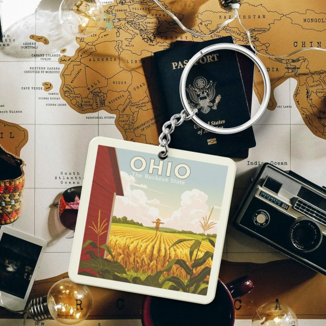 Porte-clefs Ohio vintage (Créateur téléchargé)