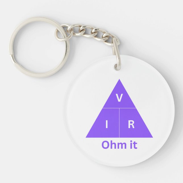 Porte-clefs Ohm It Purple Ohm's Law Triangle (Devant)