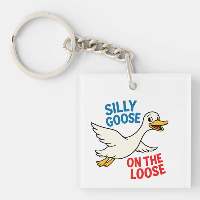 Porte-clefs Oie sotte sur la poule (Devant)