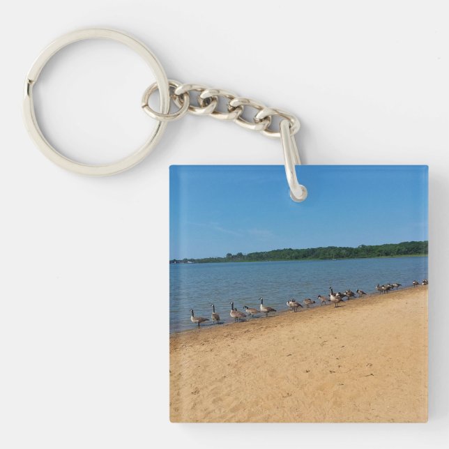 Porte-clefs Oies au lac Silver, Wisconsin (Devant)