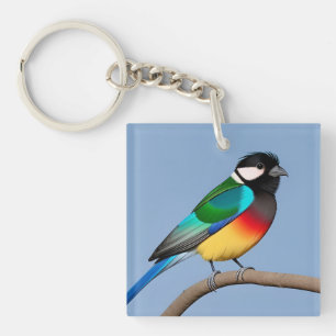 Porte-clefs 🕊️ Oiseau Coloré Cadeau Pour Nature Inspirée 