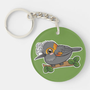 Porte-clefs Oiseau forestier d'Akohekohe Hawaii