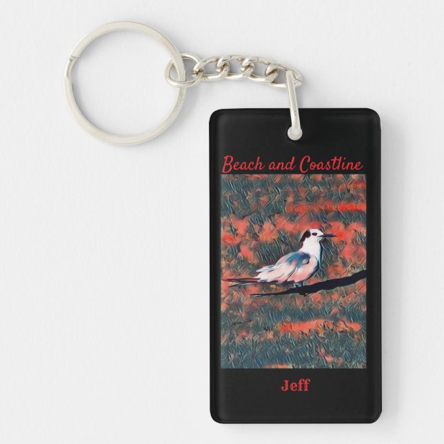 Porte-clefs Oiseau marin customisé (Devant)