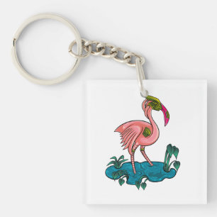 Porte-clefs Oiseau mécanique, Robot mécanique Flamant rose ros