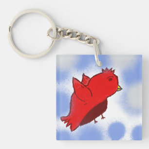 Porte-clefs Oiseau rouge