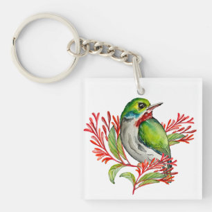 Porte-clefs Oiseau tropical coloré