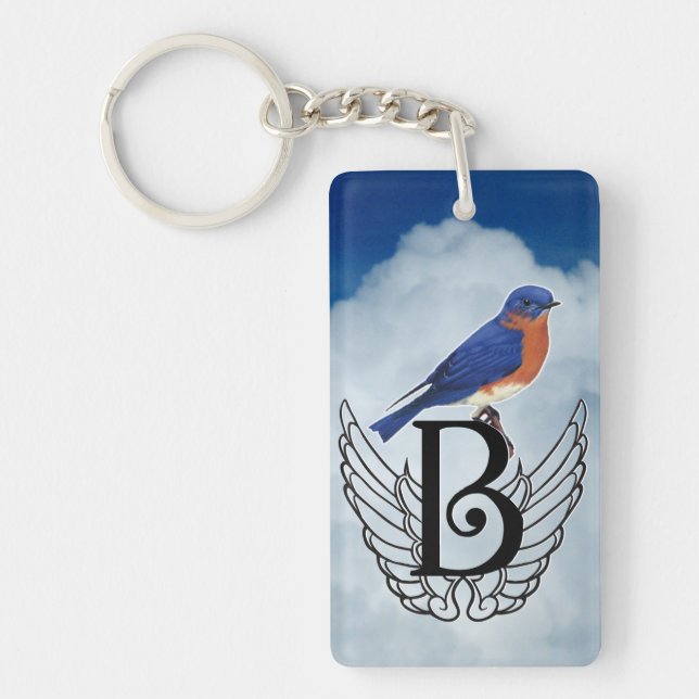 Porte-clefs Oiseaux bleus paradisiaques (Devant)