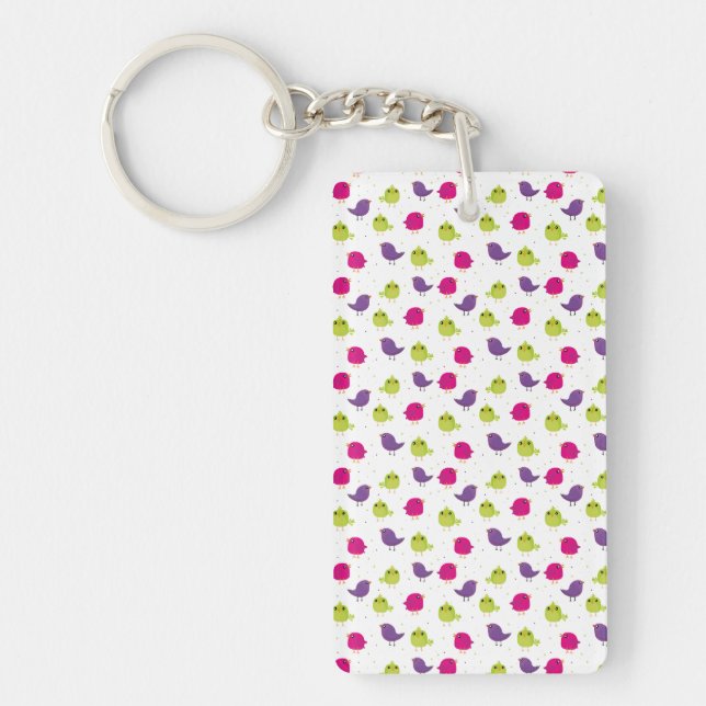 Porte-clefs Oiseaux colorés mignons  (Devant)