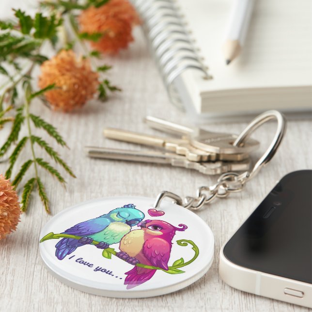 Porte-clefs Oiseaux de l'amour (Devant droit)