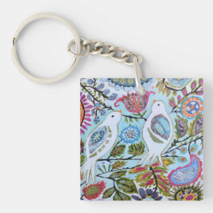 Porte-clefs Oiseaux de papier I