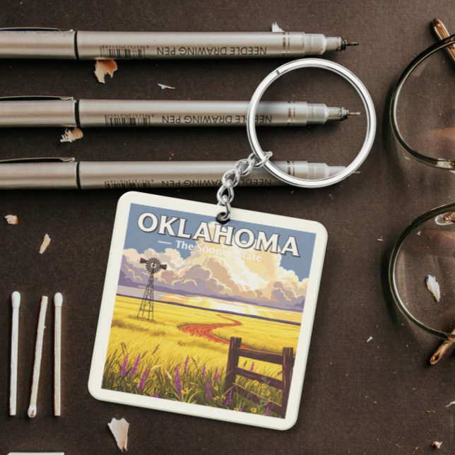 Porte-clefs Oklahoma vintage (Créateur téléchargé)