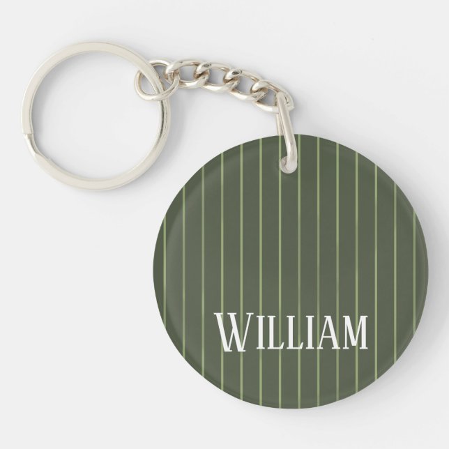 Porte-clefs Olive Pinstripes (Devant)