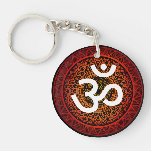 Porte-clefs Om chakra mandala (Devant)