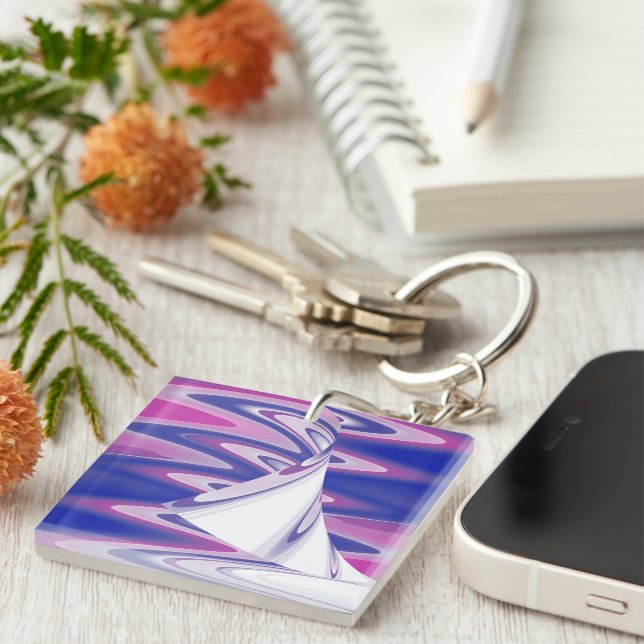 Porte-clefs Ondes tournantes (Devant Droit)