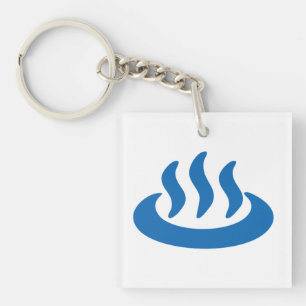 Porte-clefs Onsen ♨ Hot Spring 温 泉 Japonais