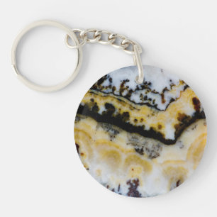 Porte-clefs Onyx à dentelle d'argent