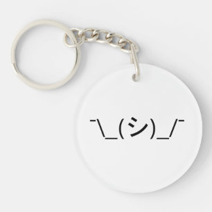 Porte-clefs Oops Shrug Emoticon ; -\_(シ)_/