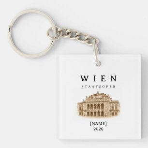 Porte-clefs Opéra d'État de Vienne personnalisé Nom & Année