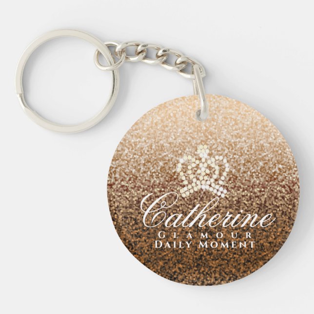 Porte-clefs Or de luxe de la Couronne brillant (Devant)