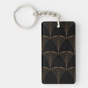 Porte-clefs Or, élégant simple et luxueux motif traditionnel