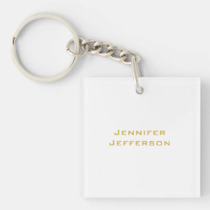 Porte-clefs Or Moderne Élégant Professionnel Métallisé