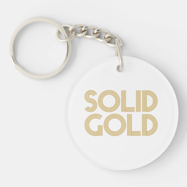 PORTE-CLEFS OR SOLIDE (Devant)