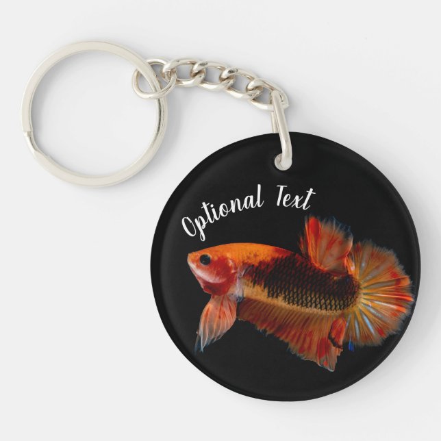 Porte-clefs Orange Betta Fighting Fish (Devant)