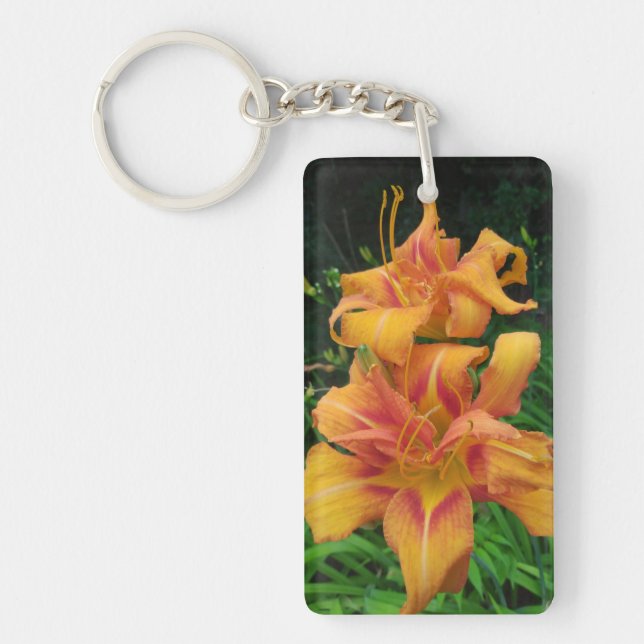 Porte-clefs Orange Daylily Blooms (Devant)