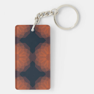 Porte-clefs Orange, moderne et géométrique abstraction des fle