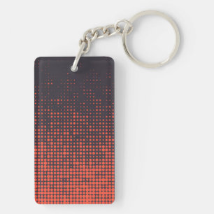 Porte-clefs Orange, moderne, point mi-teint urbain design moti