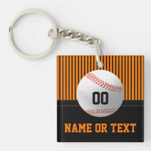 Porte-clefs Orange, Noir, Cadeaux Personnalisés d'Équipe de Ba