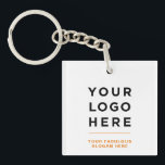 Porte-clefs Orange Personalized Logo and Text Clear<br><div class="desc">Easily personalize this Orange Personalized Logo and Text Clear Keychain with your own company logo and custom text. The keychain can advertise your brand as promotional giveaways,  corporate gifts,  or as gift for your corporate events. No minimum order quantity and no setup fee.</div>