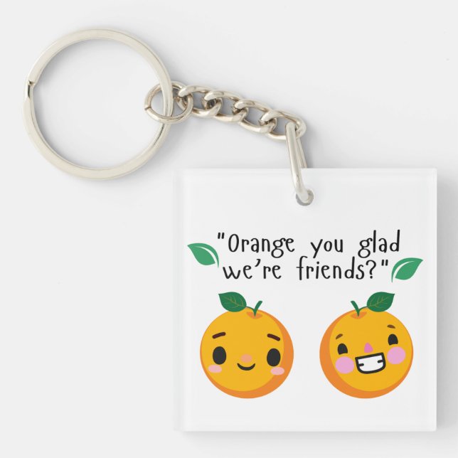 PORTE-CLEFS ORANGE QUOTE (Devant)