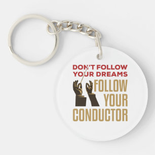 Porte-clefs Orchestre Conducteur Funny Suivez votre chef