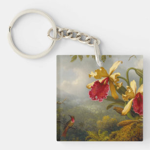 Porte-clefs Orchidées et colibri Heade