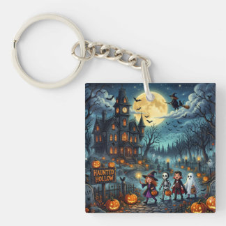 Porte-clefs Oreiller de jet Halloween Maison Hantée Trick or T