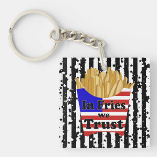 Porte-clefs Oreiller 'In Fries We Trust'