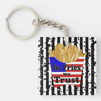 Porte-clefs Oreiller 'In Fries We Trust'