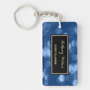 Porte-clefs Organisateur d'événements Blue Bokeh