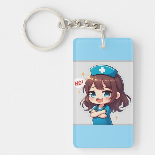 Porte-clefs Original Chibi Nurse - Sassy Nursing Life (Devant)