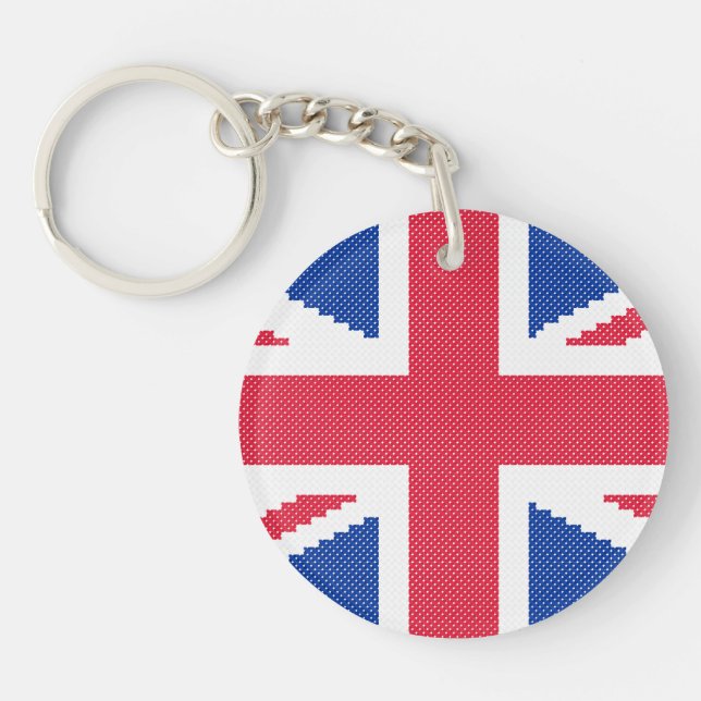 Porte-clefs Original cross-stitch design Union Jack (Devant)