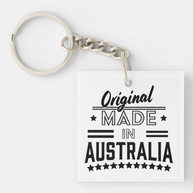 Porte-clefs Original fabriqué en Australie Classic Round Stick (Devant)