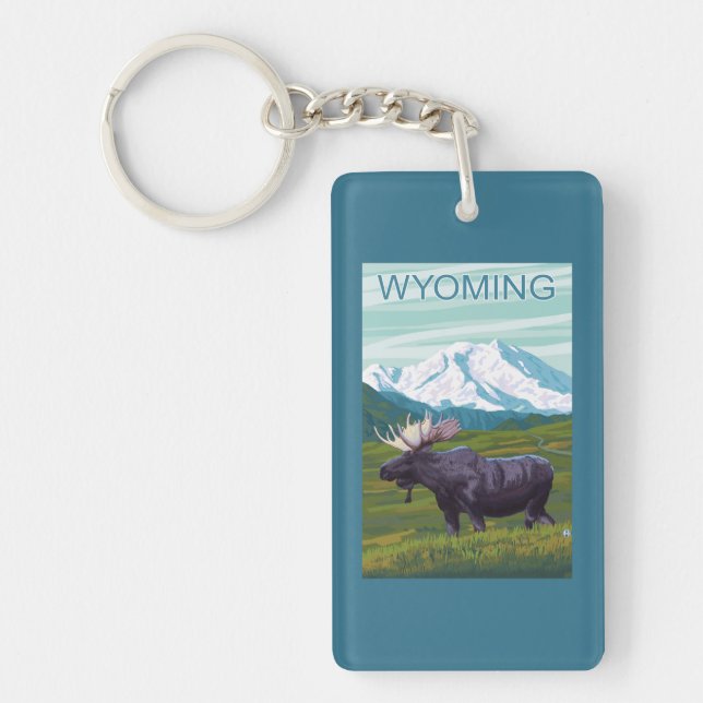 Porte-clefs Orignaux avec MountainWyoming (Devant)